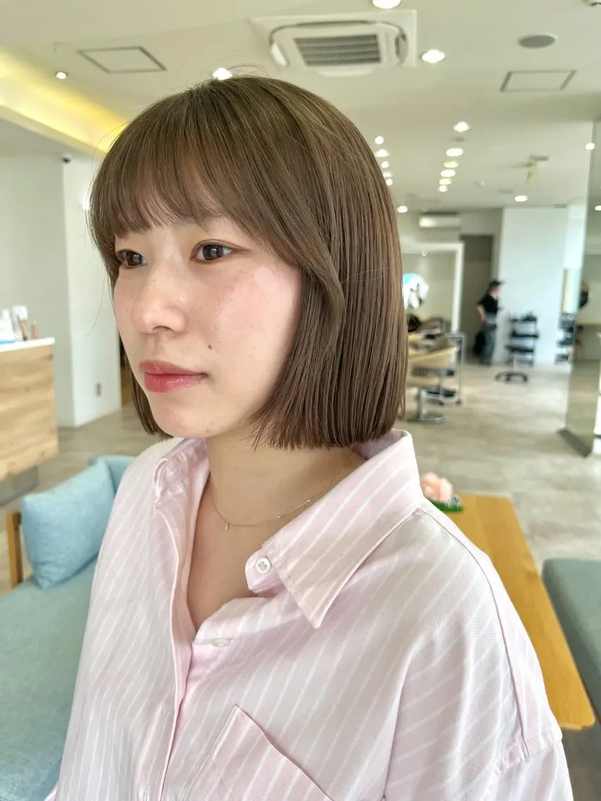 ショート カラー 切りっぱなしボブ ボブ レイヤーカット cana 札幌レイヤースタイルのヘアスタイル