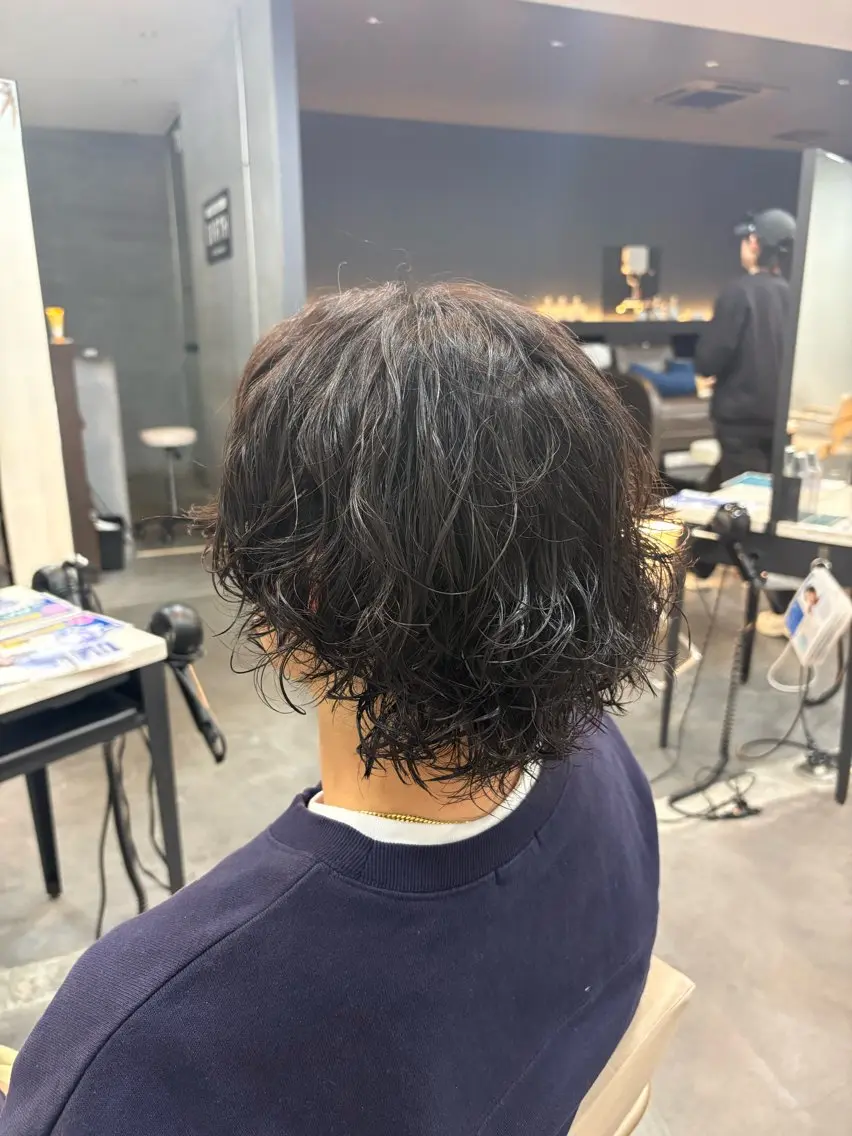 メンズ パーマ 水野 杏香のヘアスタイル