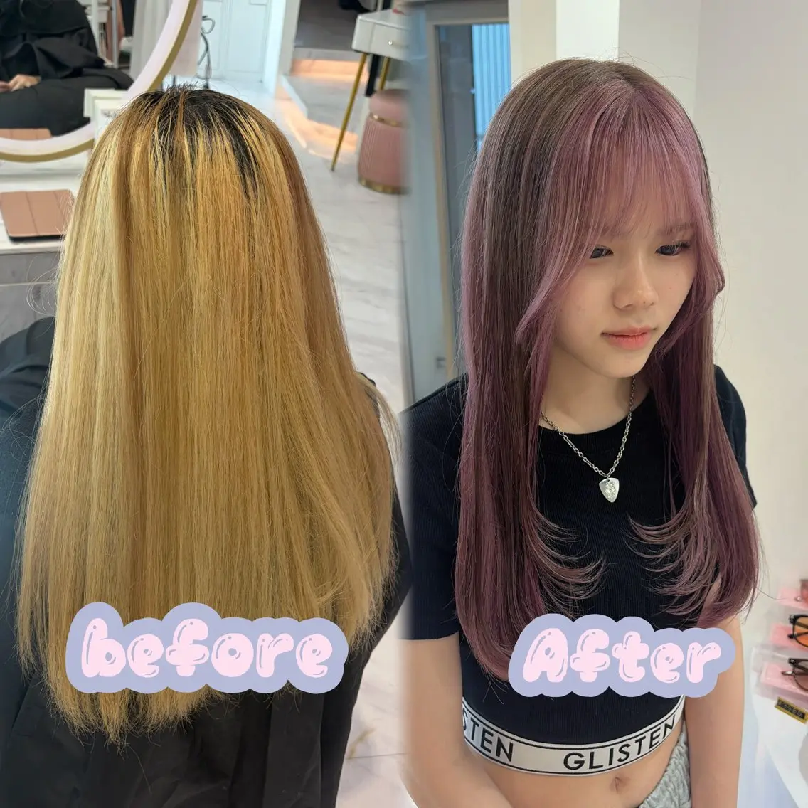 ロング カラー ブラウンカラー デザインカラー ピンクカラー レイヤーカット カット ヘアカラー 名駅/ハイトーン /Y2k/YUNAのヘアスタイル