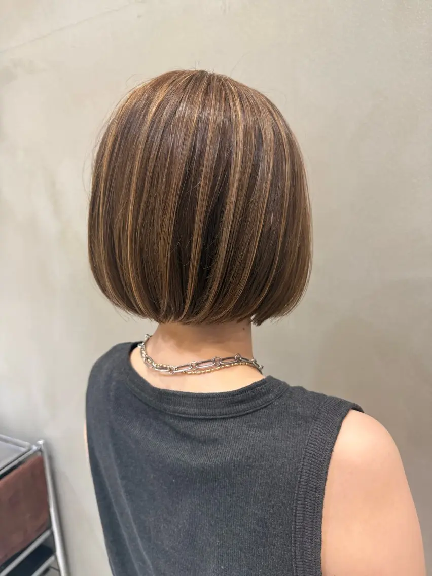ショート ヘアカラー トリートメント 🖱️透明感カラー ×髪質改善Rikyuのヘアスタイル