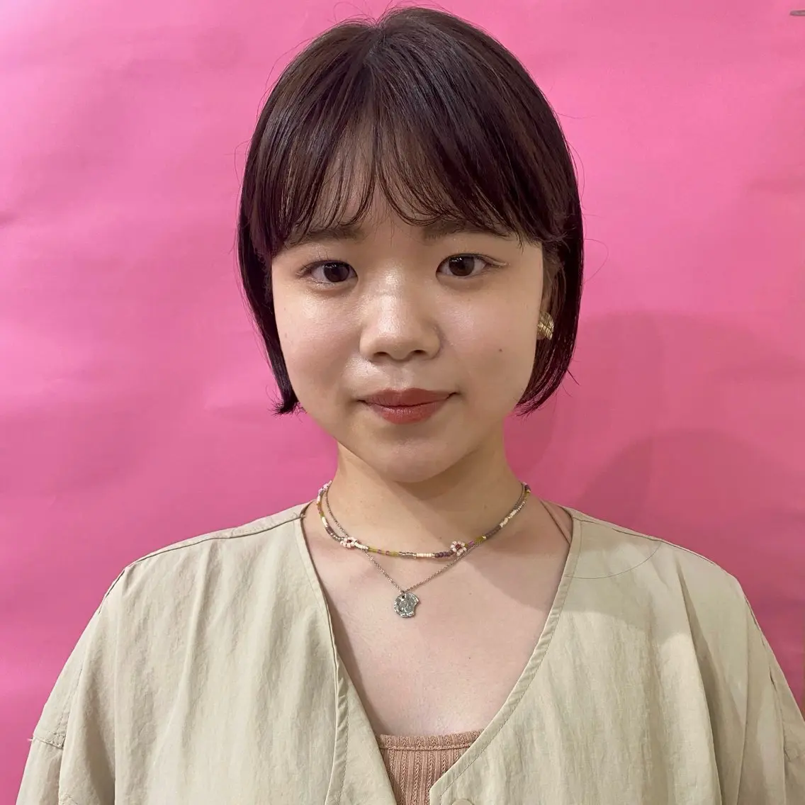 ショート カラー カット 縮毛矯正 トリートメント しずく/Lilu/ 博多美容室のヘアスタイル