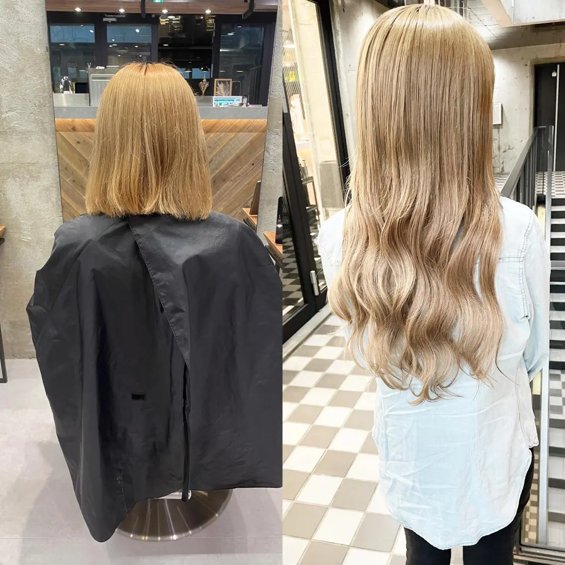 ロング カラー ヘアアレンジ エクステ TATSUYA アートディレクターのヘアスタイル