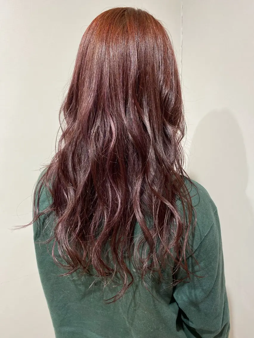 ロング ハイライト 暖色系カラー まおのヘアスタイル