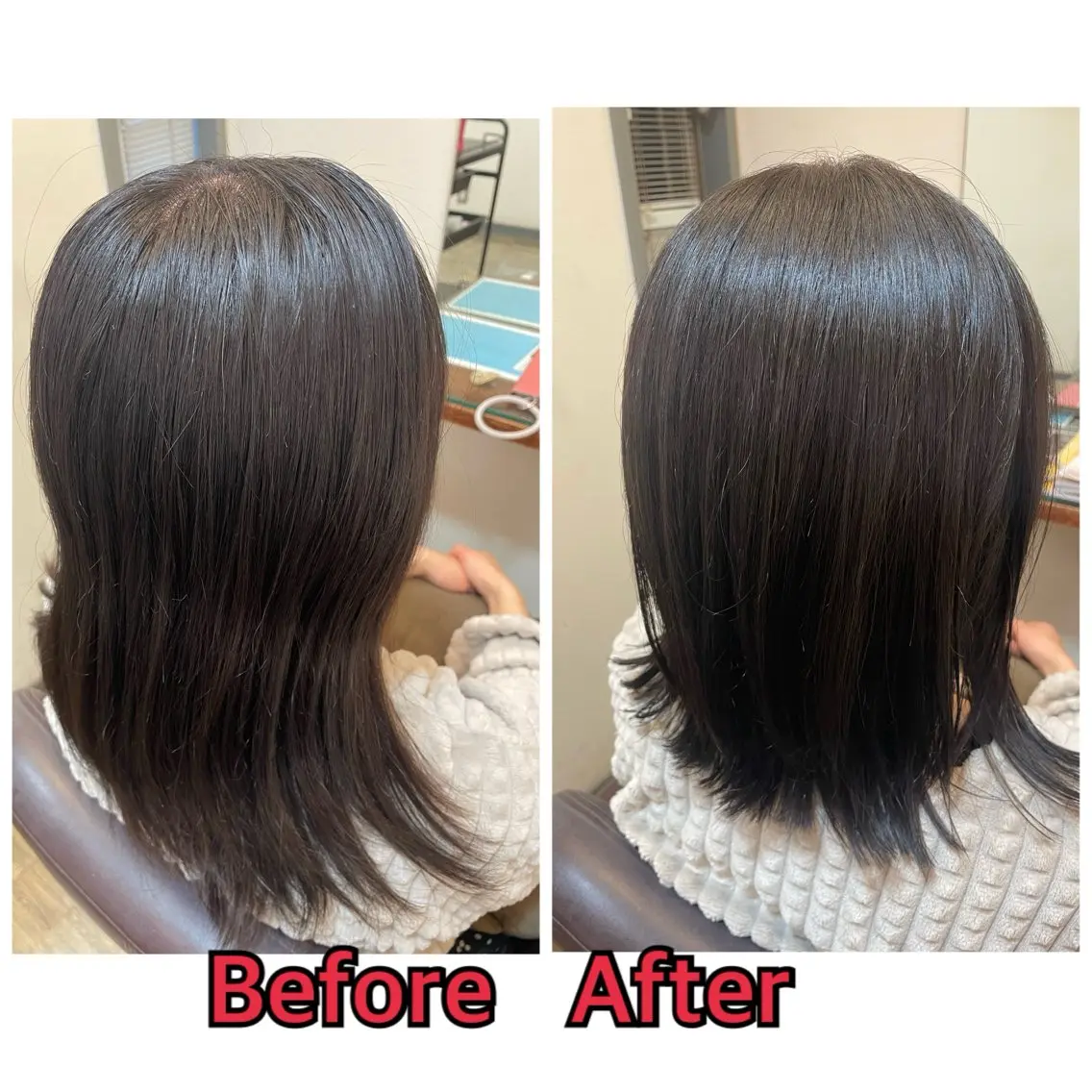 ミディアム 平 真亜里のヘアスタイル