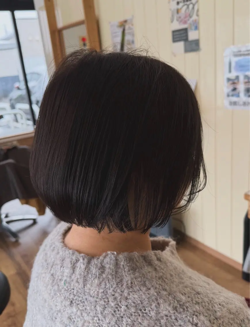 ミディアム カット ヘッドスパ 艶髪カラー/髪質改善 細貝 舞利のヘアスタイル