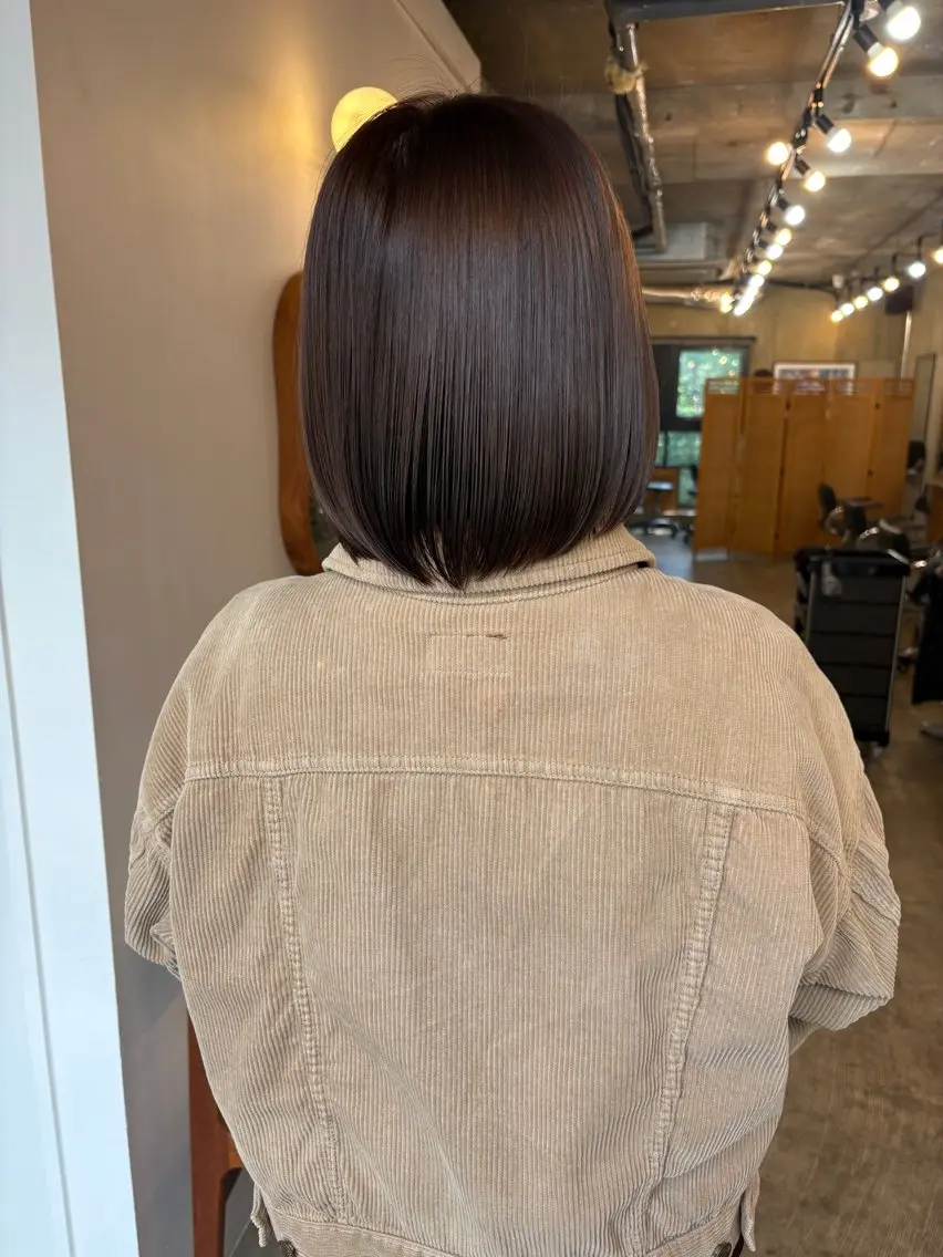 ショート くせ毛 縮毛矯正 トリートメント 柳瀬 和香奈のヘアスタイル