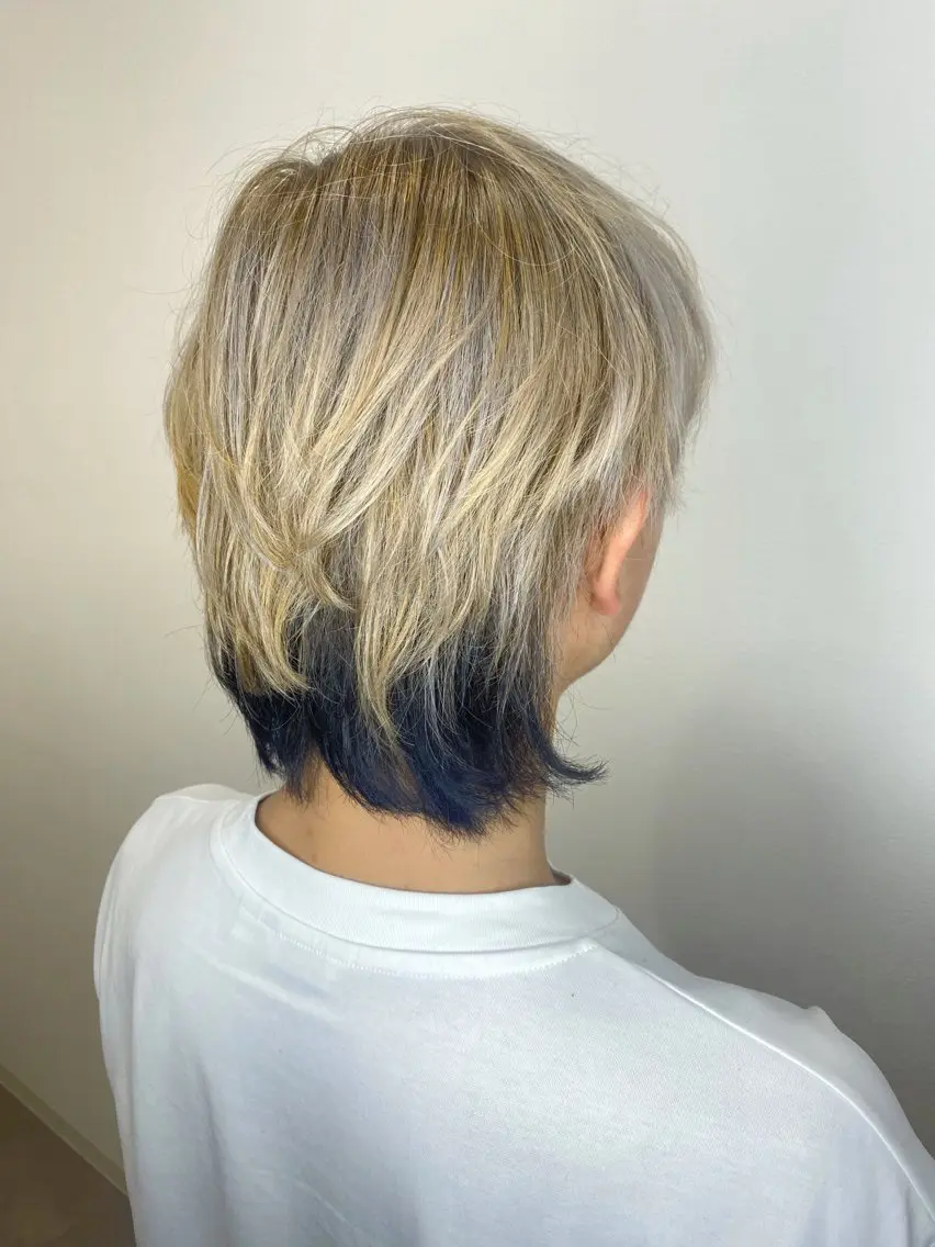 ショート カラー ウルフカット ヘアカラー APPEL hair ／岡山のヘアスタイル