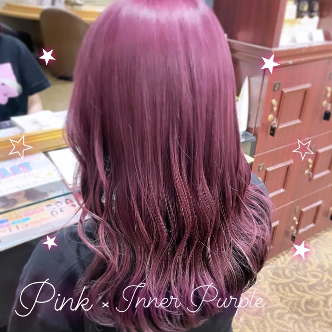 セミロング パープルカラー 🎀 minori おたく美容師 🪽のヘアスタイル
