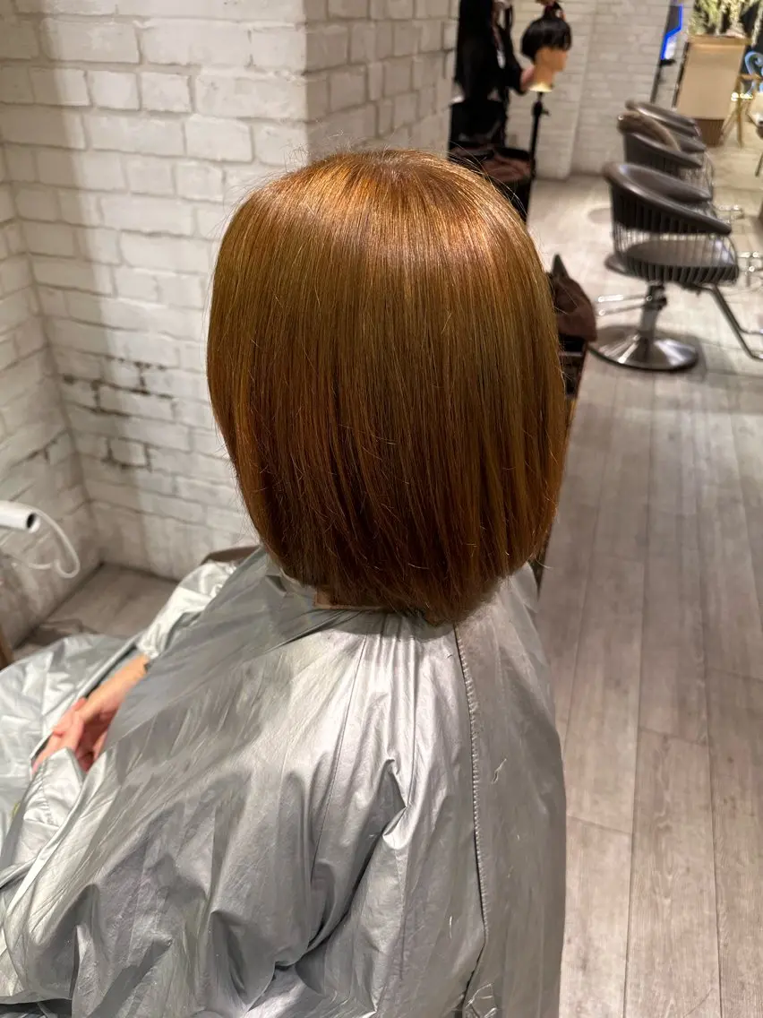 ミディアム ヘアカラー 井上 竜成のヘアスタイル