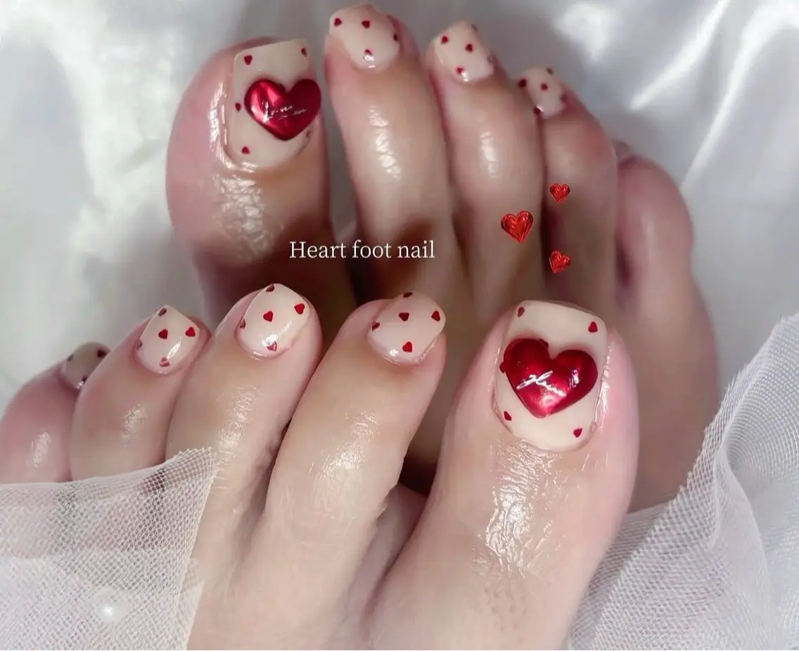 Heart dot♡親指大パーツ2個の写真