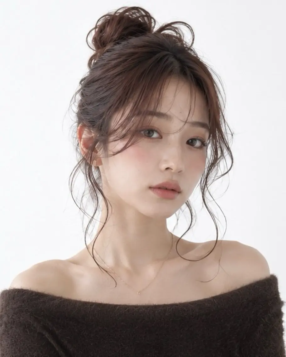 ロング パーマ 髪質改善 韓国風ヘア 縮毛矯正 デジタルパーマ ストレートパーマ カット パーマ 西 優衣奈のヘアスタイル