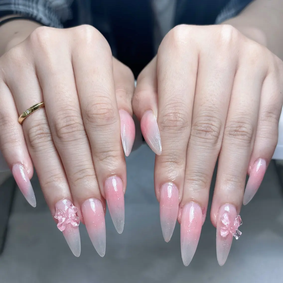 ネイル アートネイル 長さ出し フラッシュネイル フレンチネイル ジェルネイル ハンドネイル kana nailのネイルデザイン