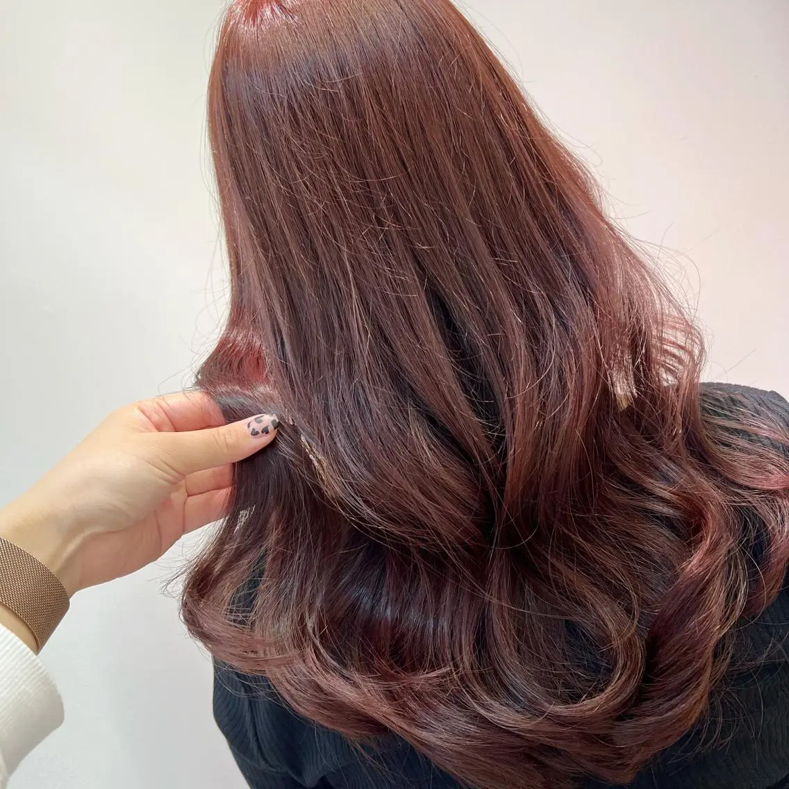 セミロング カラー ヘアアレンジ カシス ピンクカラー 髪質改善 トリートメント ヘアカラー トリートメント 新宿color🐝 AYAKA🌈💖のヘアスタイル