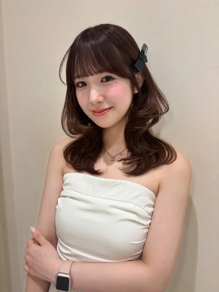 カラー 🤍透明感ワンカラー /HARUNA🤍のヘアスタイル