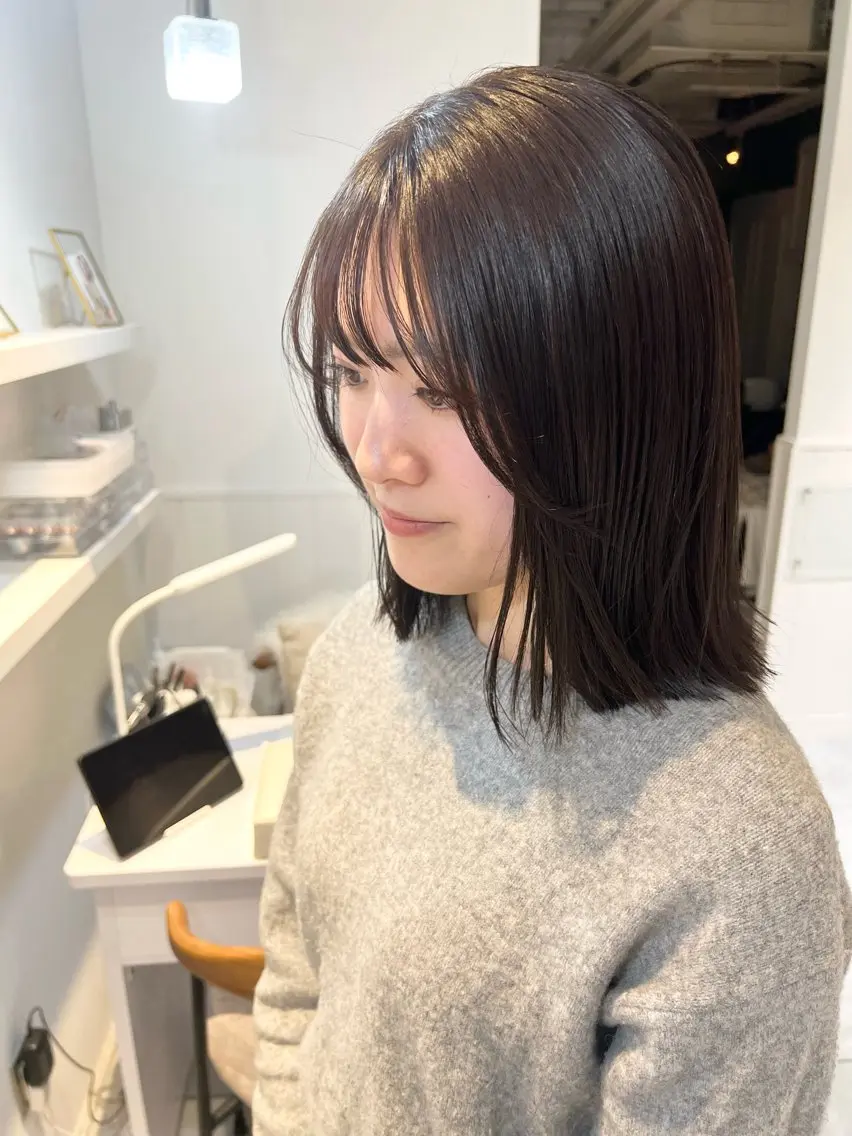 ミディアム カラー ヘアアレンジ カット 縮毛矯正 🌷山田 有友名🌷のヘアスタイル
