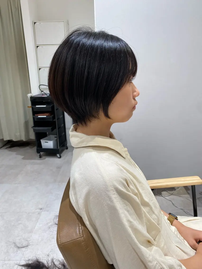 ショート 丸みショート ショートヘア クロスパーマ🥇韓国 ヘア🇰🇷濵田航希のヘアスタイル