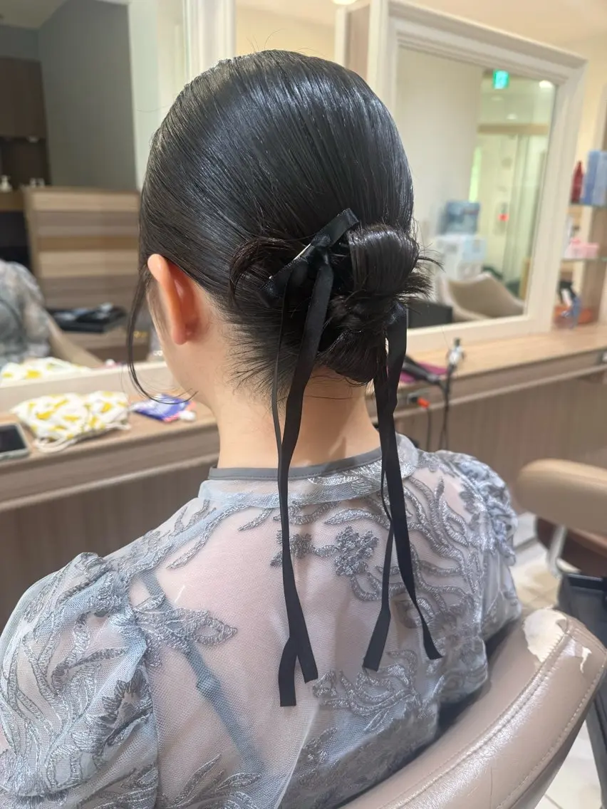 ミディアム ヘアアレンジ ヘアセット 韓国ヘアメイク🎀/ 縮毛矯正✨山本媛香のヘアスタイル