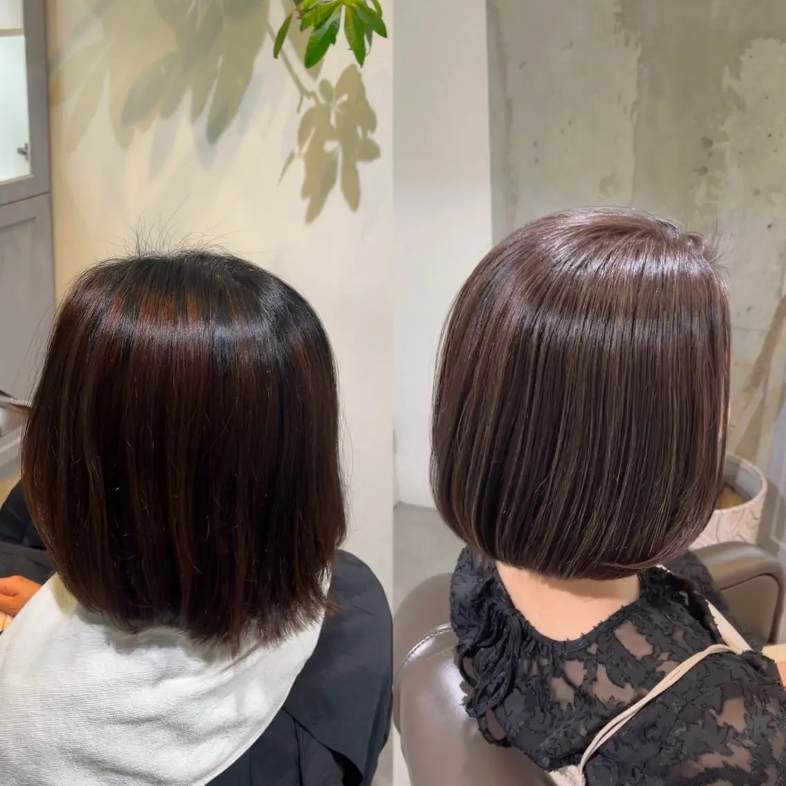 ミディアム カット ヘアカラー トリートメント 早稲田 千尋のヘアスタイル