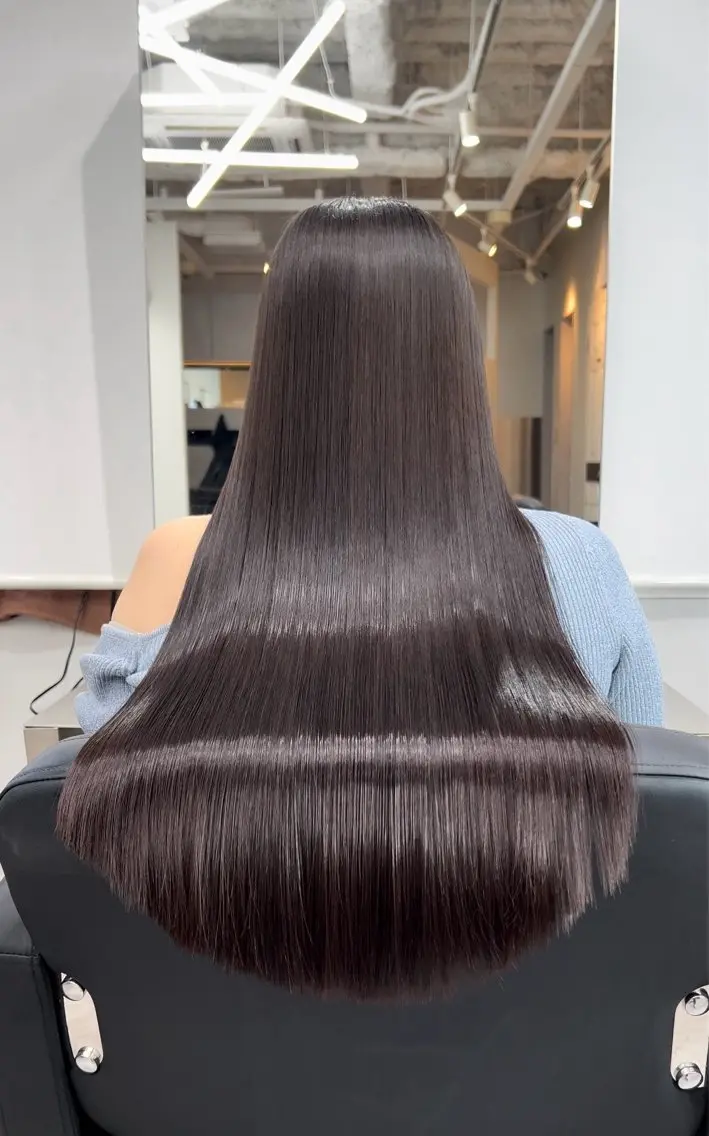 ロング 髪質改善 縮毛矯正 トリートメント カット ヘアカラー トリートメント 🫧髪質改善 講師🫧🍎幹細胞のヘアスタイル