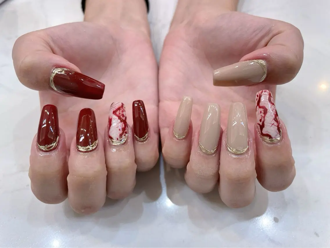 ショート クリスマス babarla Nailのネイルデザイン
