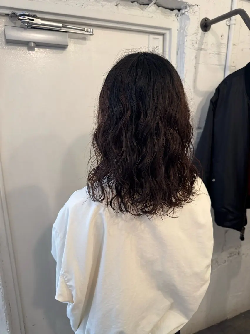 ミディアム カット パーマ トリートメント ☆unu☆ ナナミのヘアスタイル