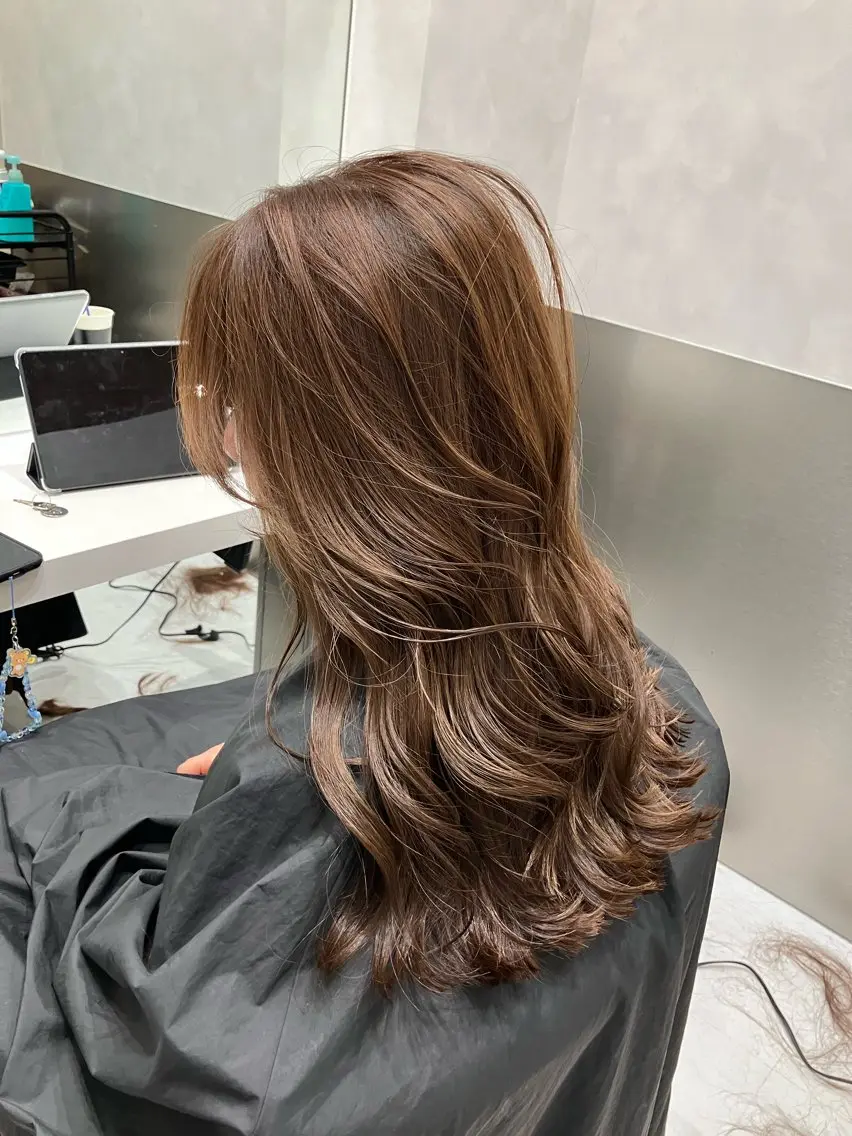 カラー カット ヘアカラー トリートメント 💖ブリーチなし透明 感💖ASAHIのヘアスタイル
