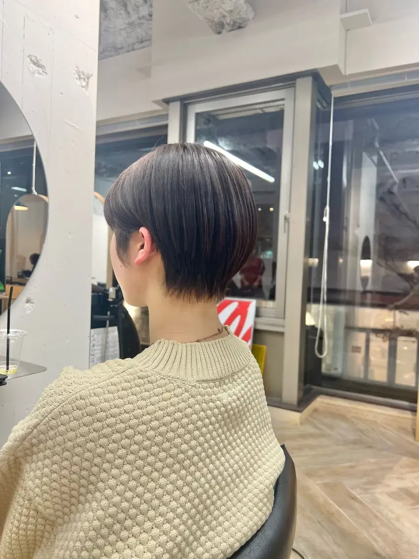 ショート カット ベージュ/髪質改善 新潟/万代/井上佑のヘアスタイル