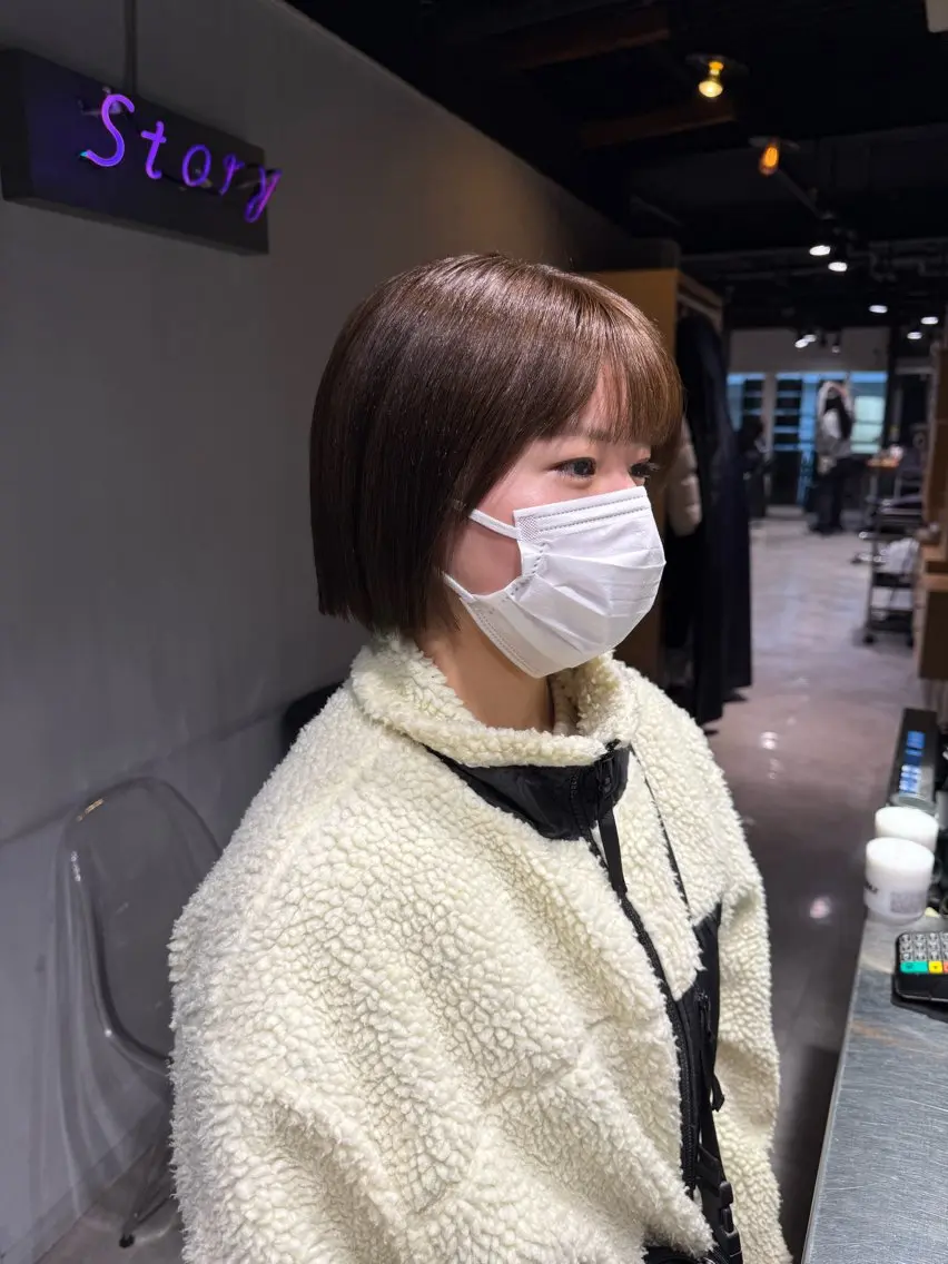 ショート カラー トリートメント NANAMI🩵 大人可愛い韓国ヘアのヘアスタイル
