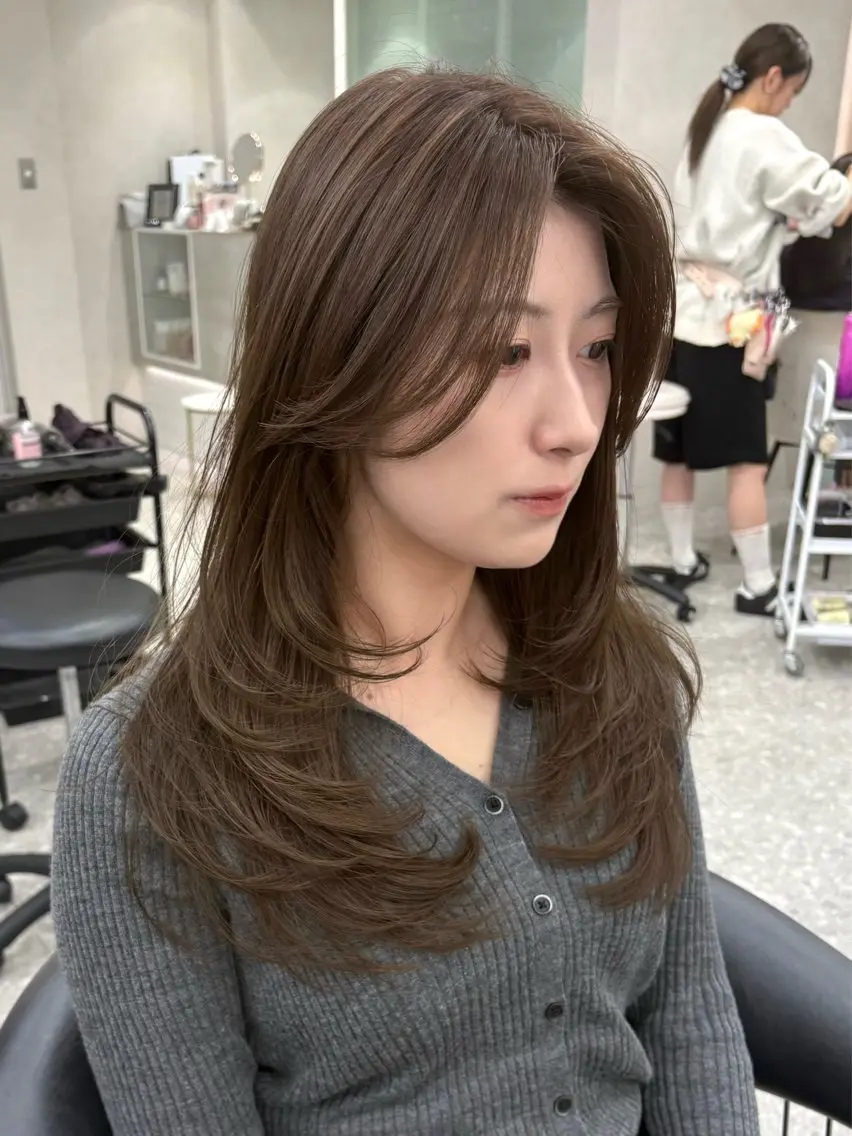 セミロング カラー ヘアアレンジ カット ヘアカラー fumika🎀 ベージュのヘアスタイル