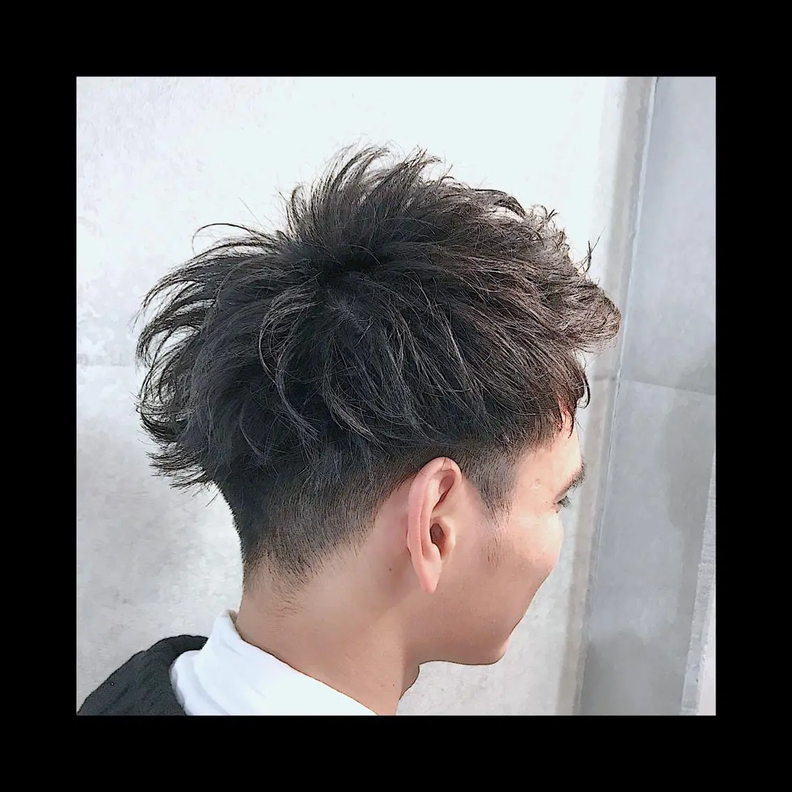 ショート パーマ メンズ カット パーマ 及川シゲル 髪質改善講師のヘアスタイル