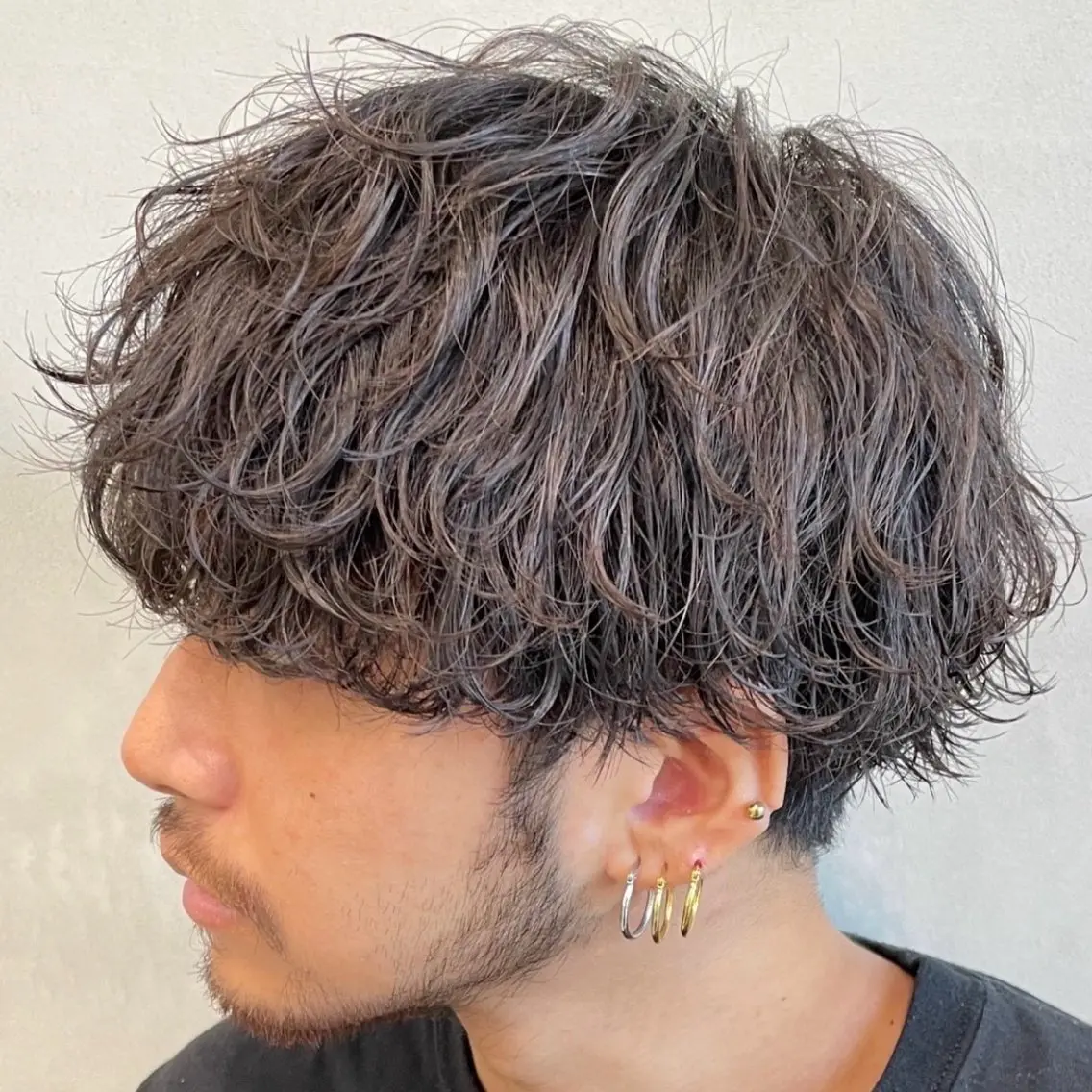 ミディアム パーマ ヘアアレンジ メンズ fifth 石川 凪のヘアスタイル