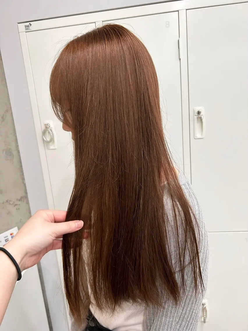 ロング ヘアカラー トリートメント ハルカ 透明感カラー 美髪縮毛矯正🥣のヘアスタイル