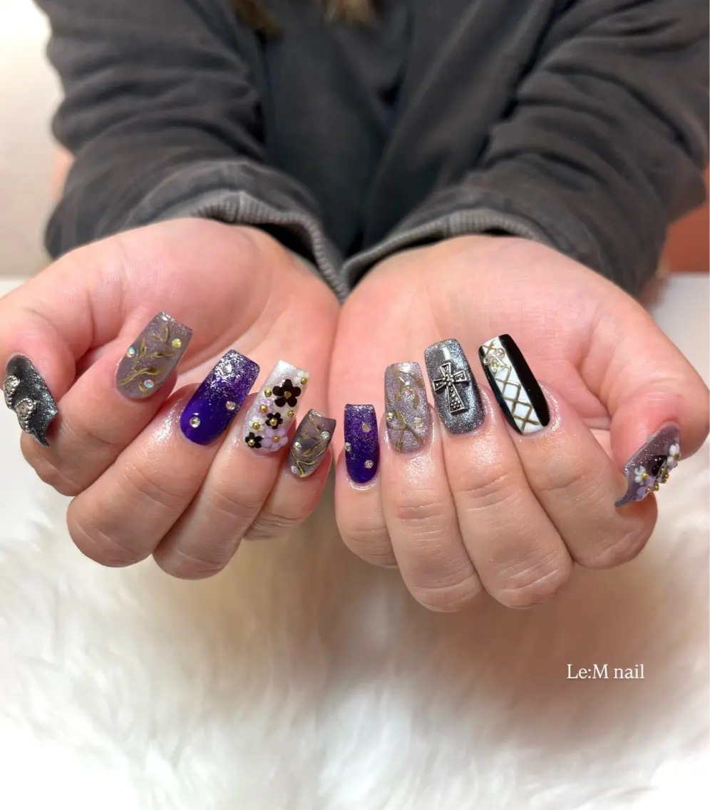 ネイル アートネイル 持ち込み ハンドネイル Le:M nail Mikuのネイルデザイン