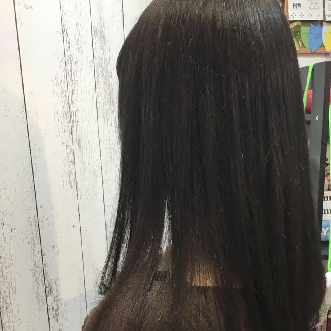 セミロング カラー パーマ embrace エンブレイスのヘアスタイル