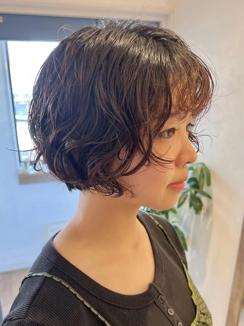 ショート パーマ ボブ カット パーマ トリートメント 💐メンズ特化× パーマ💐早坂駆留のヘアスタイル