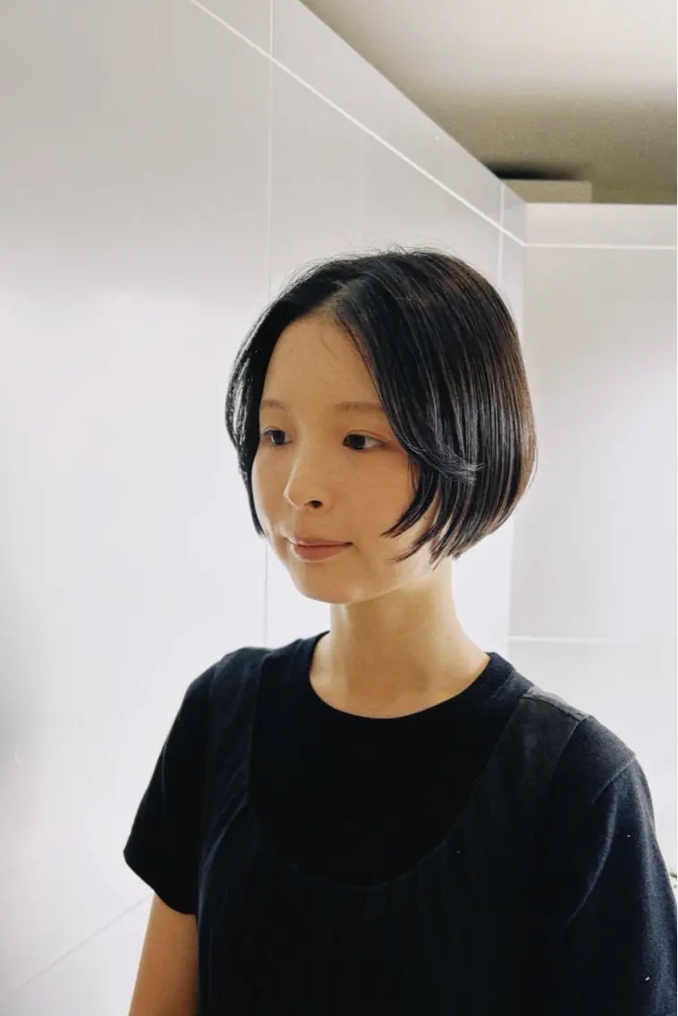 ショート ショートボブ ボブ 顔周りカット ショートヘア パーマ/ 似合わせ/志賀のヘアスタイル
