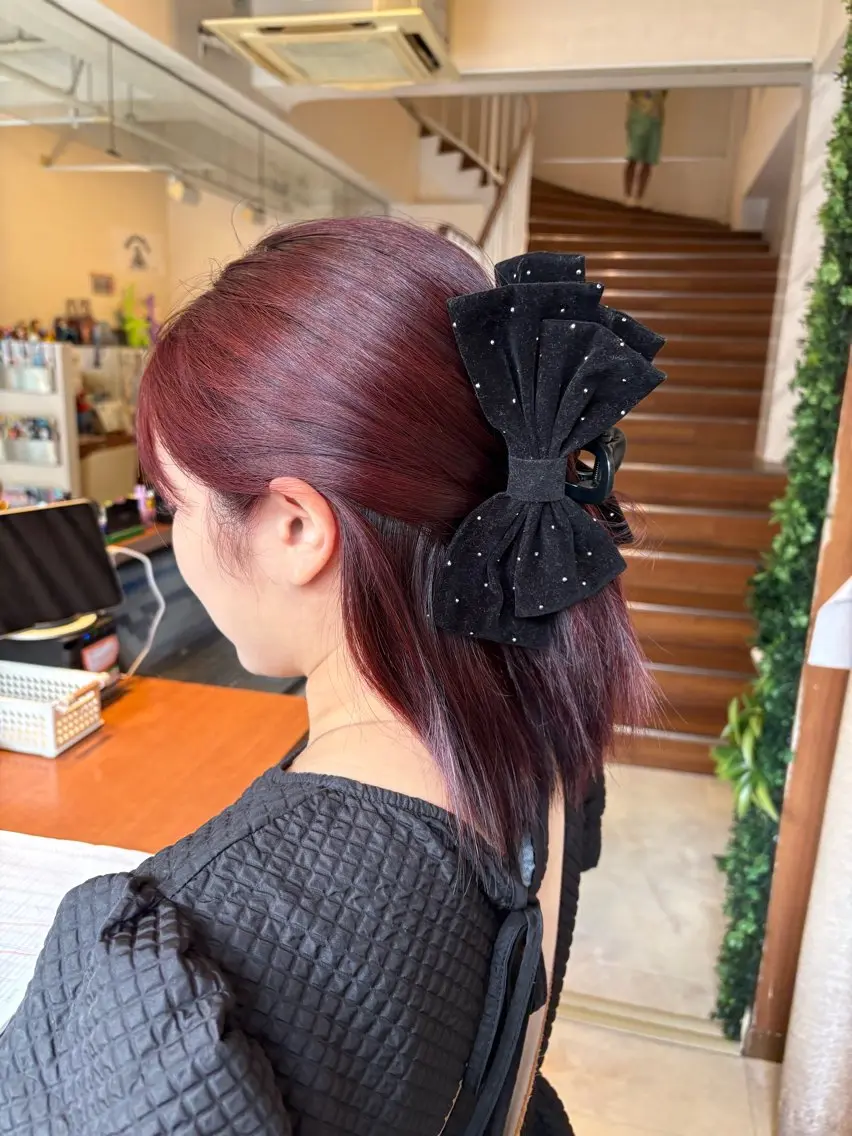 ミディアム カラー ボルドーカラー ヘアカラー LiTA小森 永のヘアスタイル