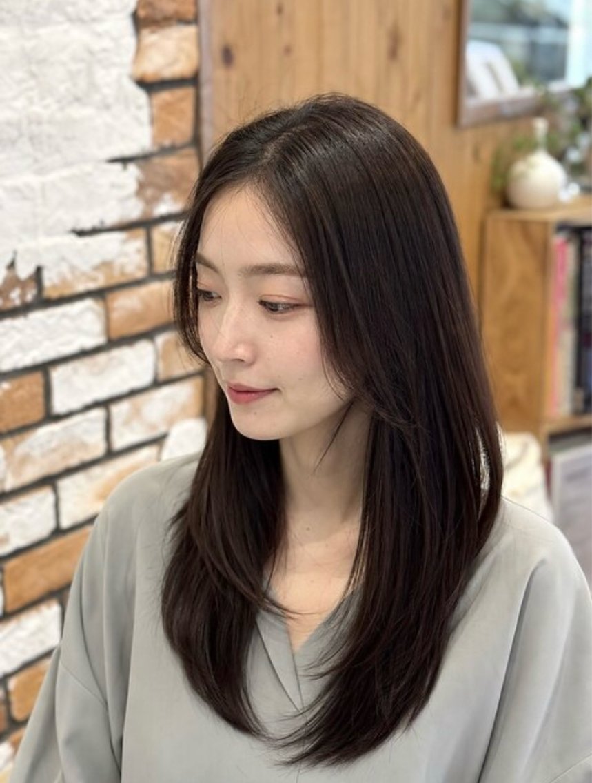ロング カラー ブラウンカラー レイヤーカット カット ヘアカラー トリートメント 髪質改善/レイヤーカ ット山口 恋のヘアスタイル
