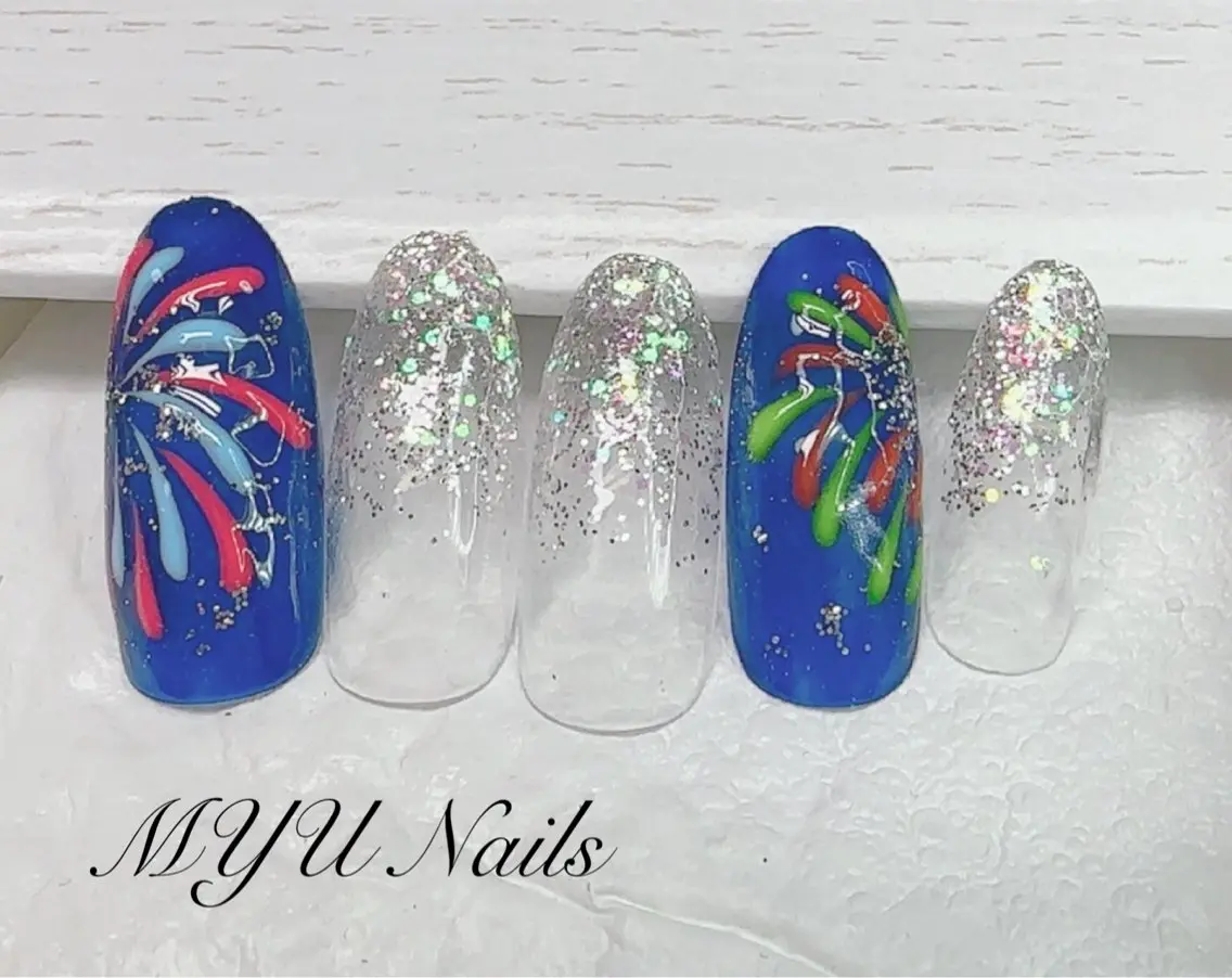 ネイル ジェルネイル 持ち込み パラジェル ニュアンスネイル🌈 MYU Nailsのネイルデザイン