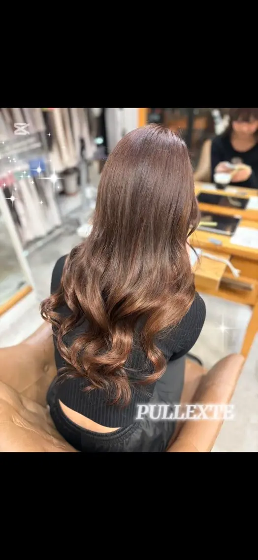 ロング カラー ダブルカラー エクステ 小川 ひかるのヘアスタイル