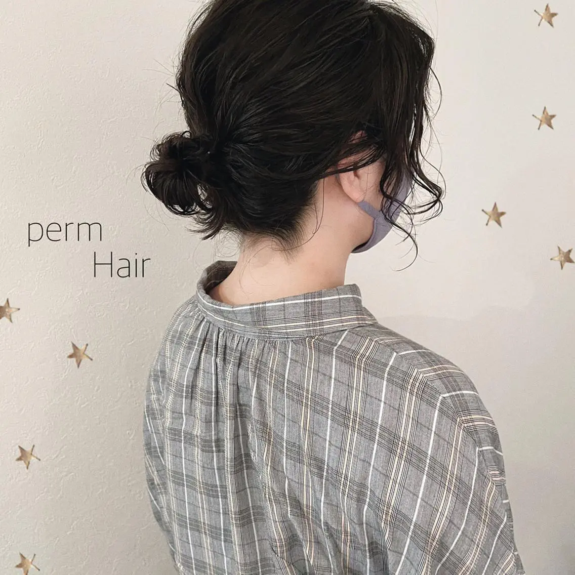 ミディアム パーマ カット パーマ 市川 千夏のヘアスタイル