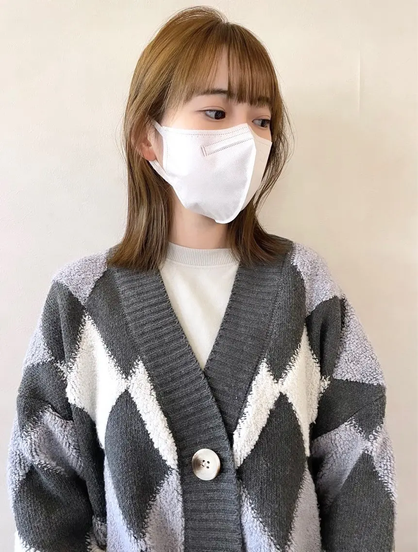 ミディアム カラー カット ヘアカラー トリートメント 柔らかhair🤍 Rinaのヘアスタイル