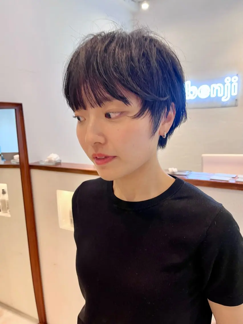 ショート パーマ ショートヘア ニュアンスパーマ カット パーマ ヘッドスパ トレンドパーマ 🌱ショート/緒方椋のヘアスタイル