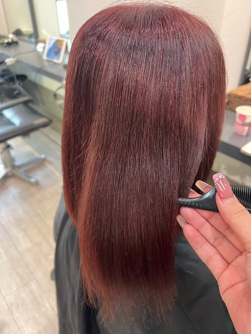 カラー ブリーチ ブリーチなしカラー ヘアカラー Natsuki 🖤のヘアスタイル
