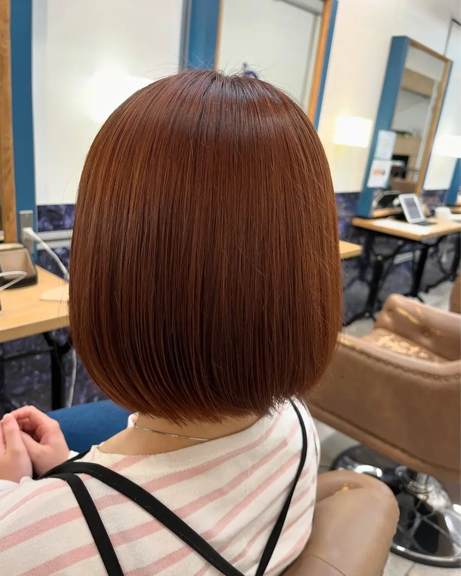 ショート オレンジブラウン カラー/アイリスト 麻優のヘアスタイル