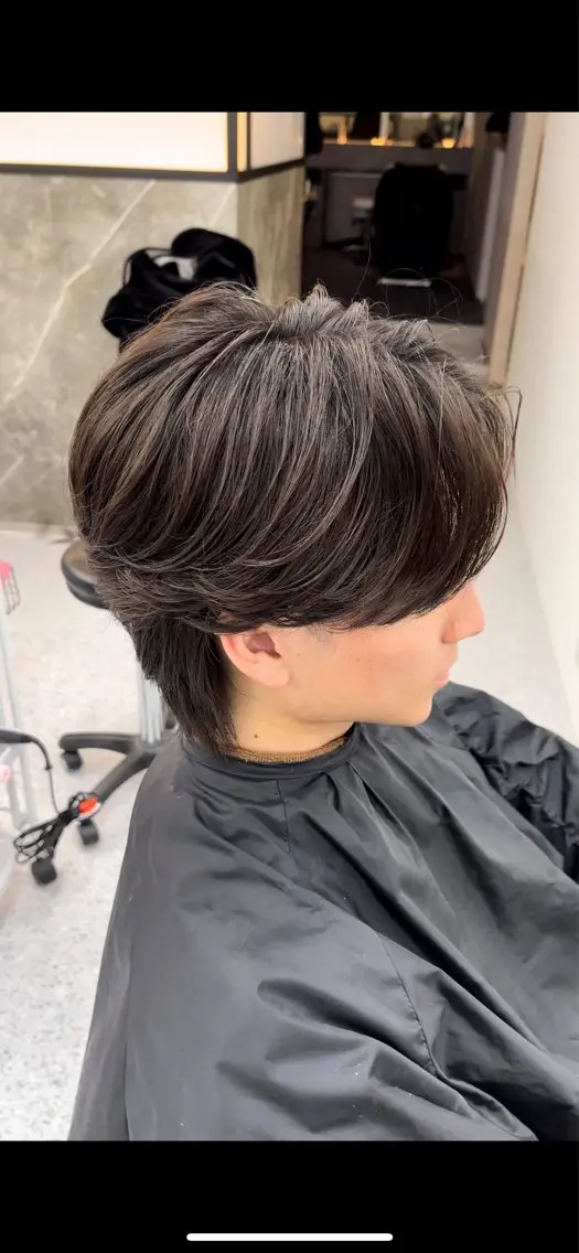 パーマ メンズ カット パーマ 小島 希星のヘアスタイル