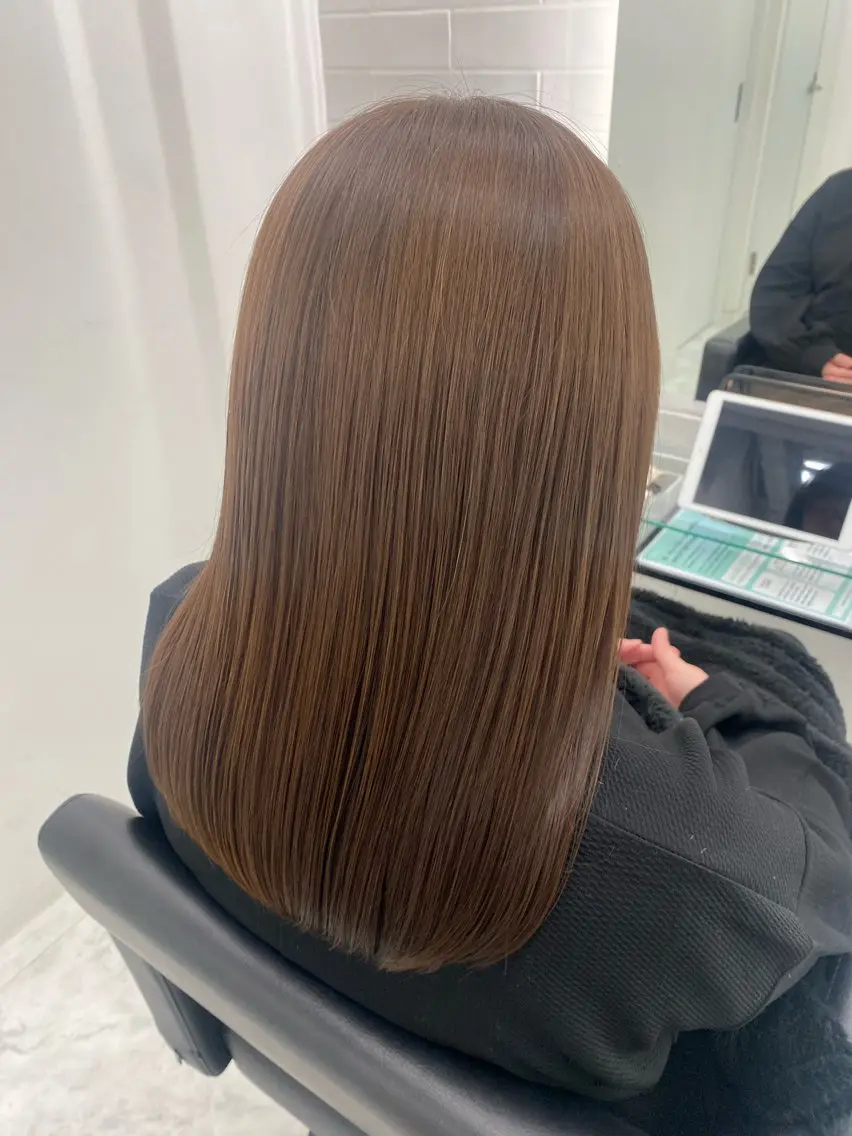 セミロング カット ヘアカラー トリートメント 髪質改善サロン🫧 セキチサトのヘアスタイル
