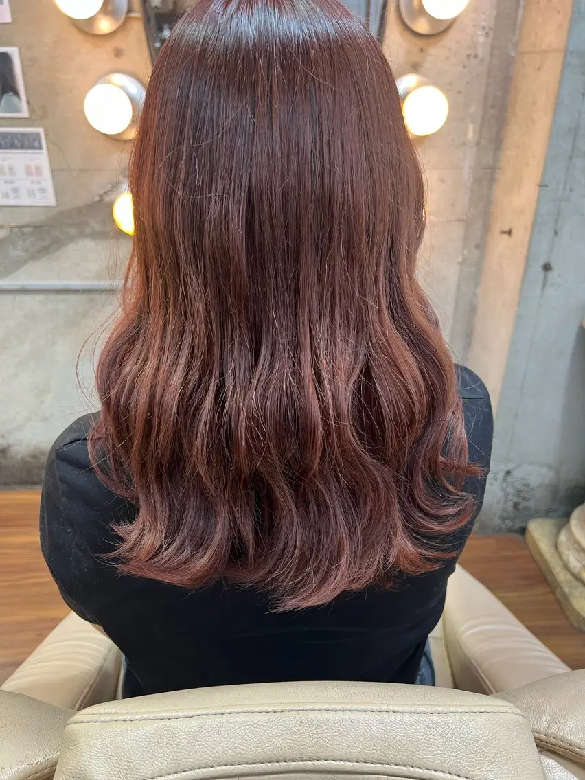 セミロング カラー 髪質改善 M.Fe's はるな 🖤メンズカット募集のヘアスタイル