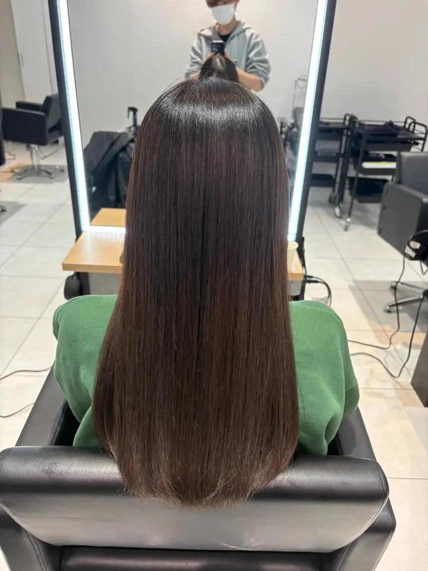 ロング カット 縮毛矯正 トリートメント 鈴木 佑汰のヘアスタイル