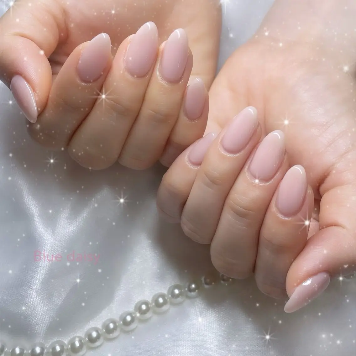 ネイル ワンカラーネイル ハンドネイル Blue daisy 栄本店のネイルデザイン